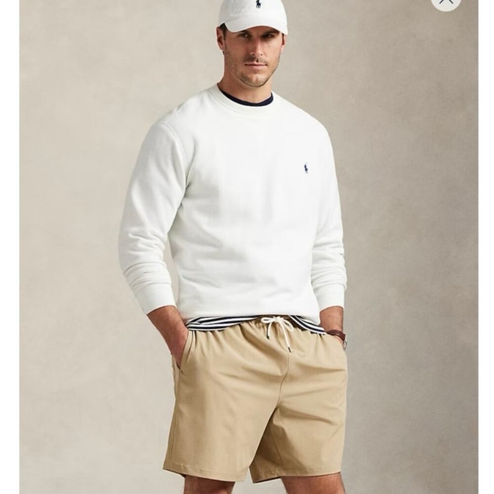 Polo Ralph Lauren Mens Drawstring Mesh Lined Swim Trunks Shorts Khaki Tan 2XLT
